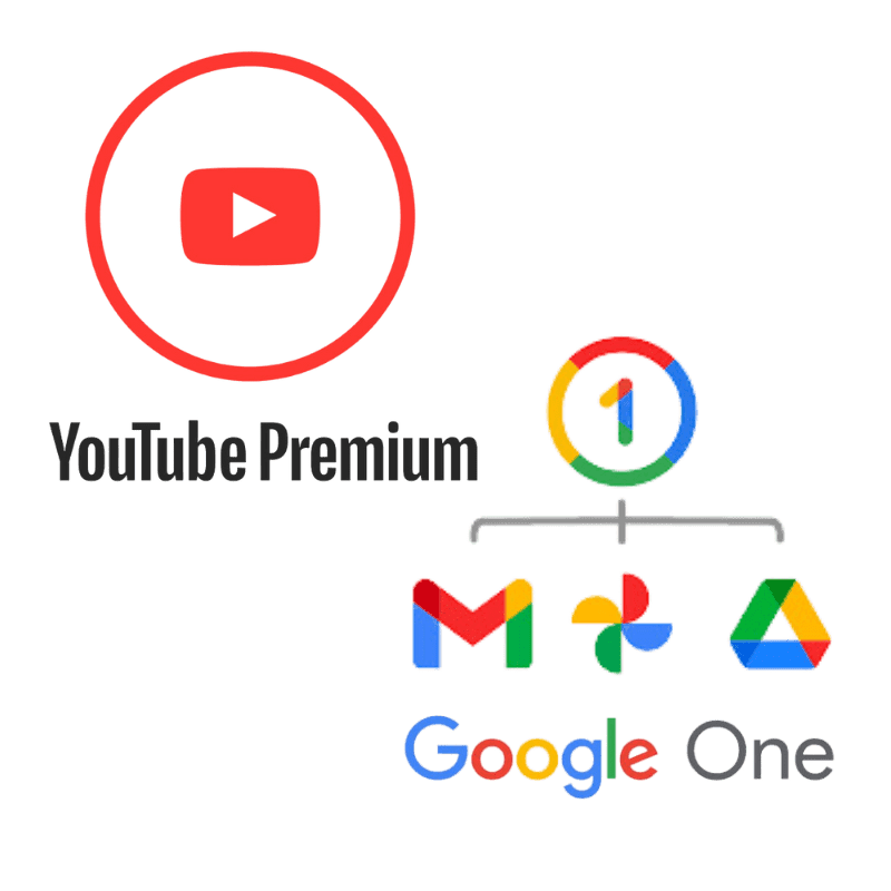 Combo Youtube Premium & Google One 400GB